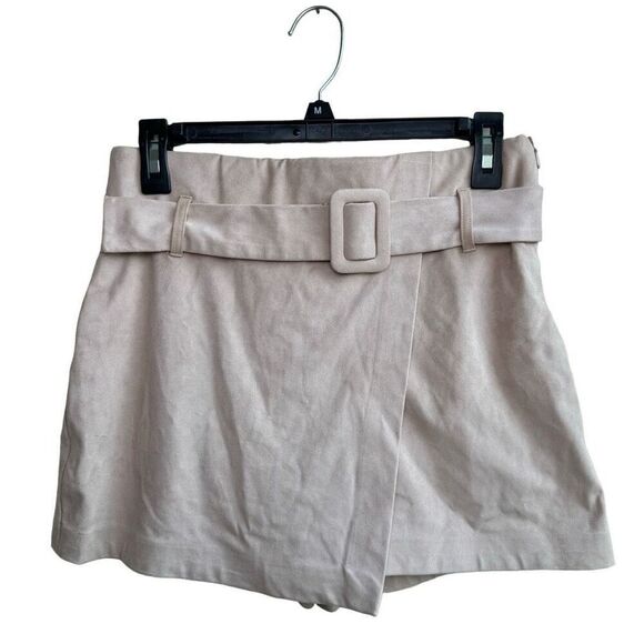 Zara Faux Suede‎ Belted Skort Women’s Size Medium - Picture 4 of 8